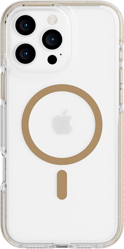 Tech21 EvoCrystal voor iPhone 16 Pro Max Compatibel met MagSafe - Impact Protection Case 15x Militaire Standaard Getest - in Goud