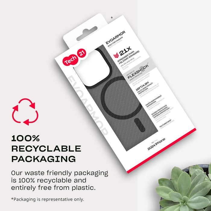 Tech21 EvoArmor voor iPhone 16 Pro Max Compatibel met MagSafe - Impact Protection Case 21x Militaire Standaard Getest in Zwart