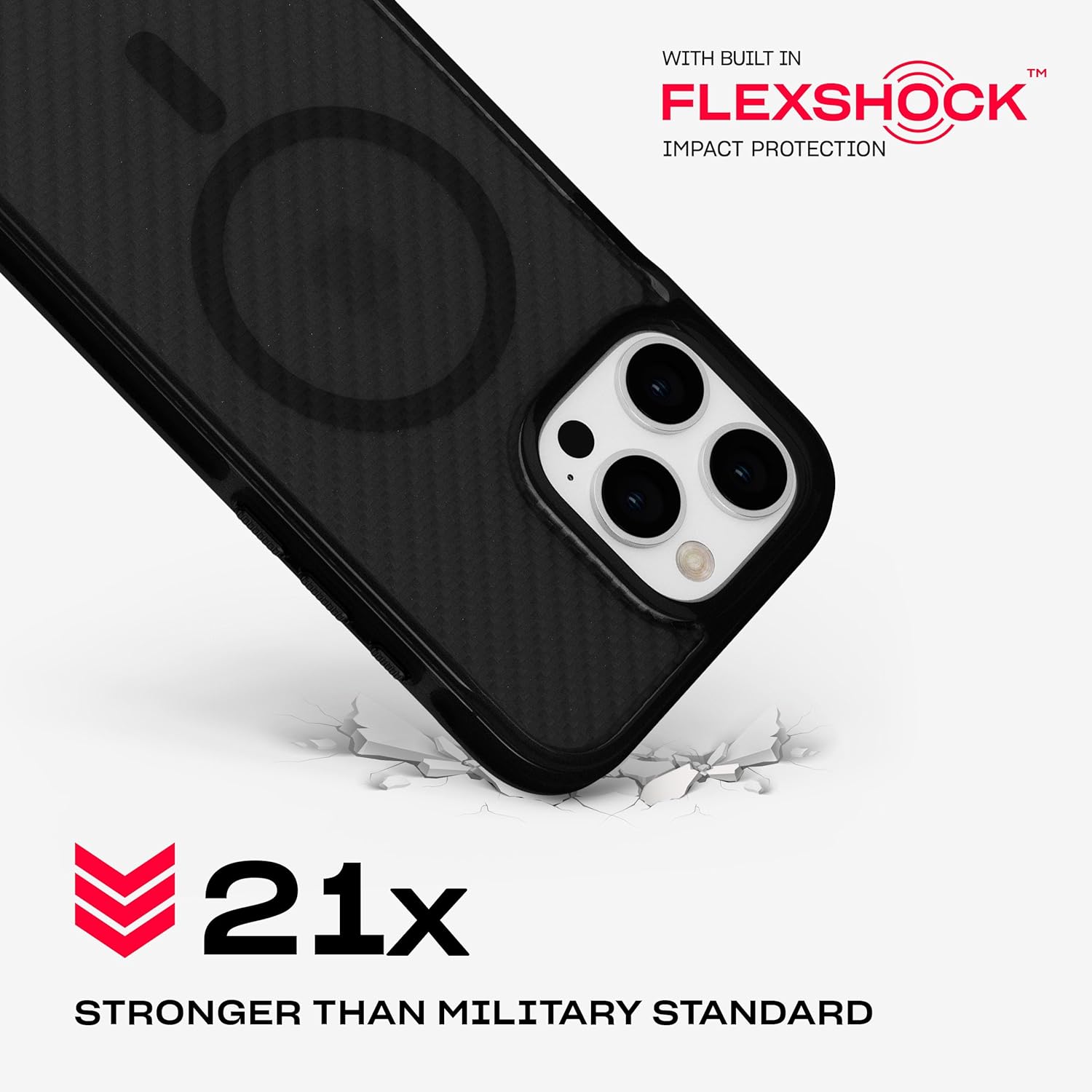Tech21 EvoArmor voor iPhone 16 Pro Max Compatibel met MagSafe - Impact Protection Case 21x Militaire Standaard Getest in Zwart