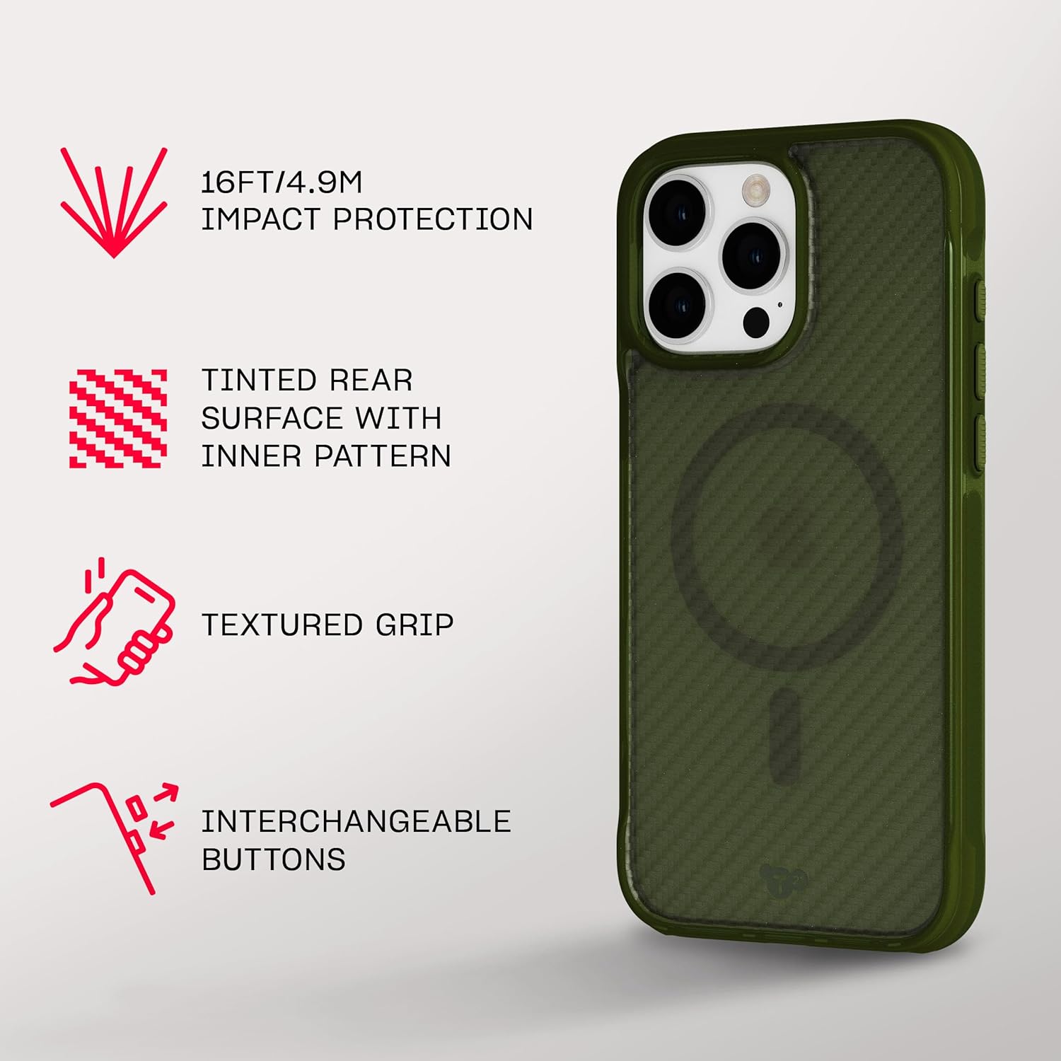 Tech21 EvoArmor voor iPhone 16 Pro Max Compatibel met MagSafe - Impact Protection Case 21x Militaire Standaard Getest in