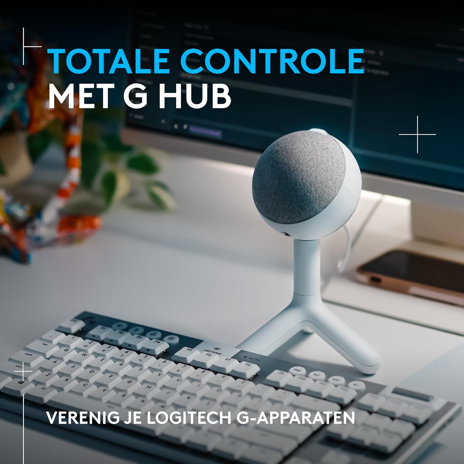Logitech G Yeti Orb Microfono a Condensatore RGB per Gaming con LIGHTSYNC, Microfono USB per Streaming, Cardioide, Plug and Play USB per PC/Mac