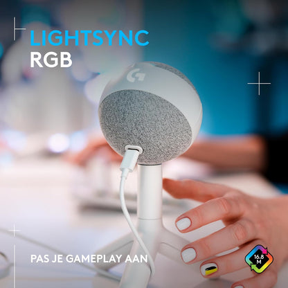 Logitech G Yeti Orb Microfono a Condensatore RGB per Gaming con LIGHTSYNC, Microfono USB per Streaming, Cardioide, Plug and Play USB per PC/Mac