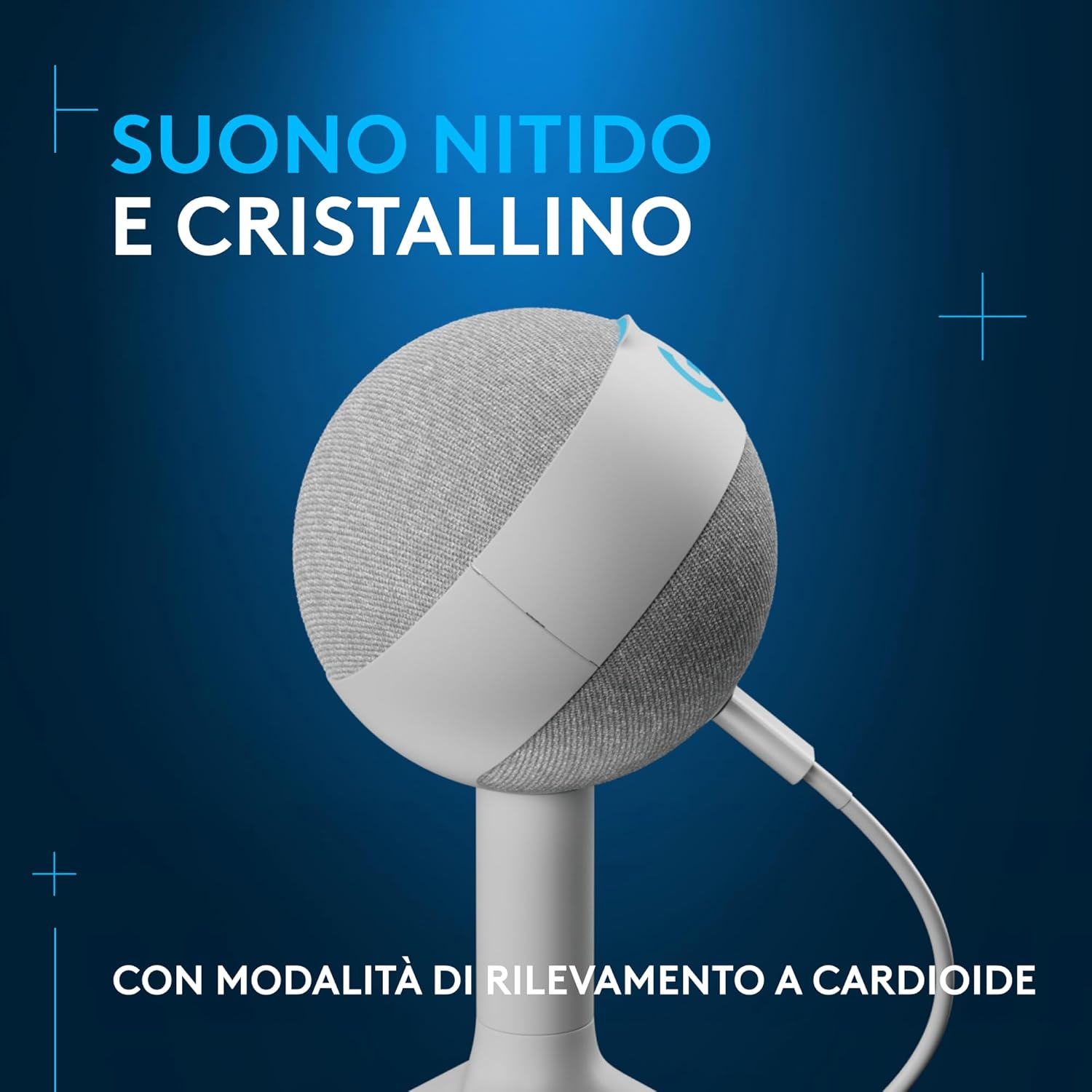 Logitech G Yeti Orb Microfono a Condensatore RGB per Gaming con LIGHTSYNC, Microfono USB per Streaming, Cardioide, Plug and Play USB per PC/Mac