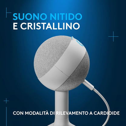 Logitech G Yeti Orb Microfono a Condensatore RGB per Gaming con LIGHTSYNC, Microfono USB per Streaming, Cardioide, Plug and Play USB per PC/Mac