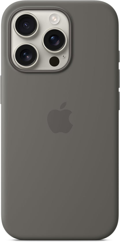Apple - Back Cover For Mobile Phone - Magsafe Compatibility - Silicone - Stone Grey - For Iphone 16 Pro