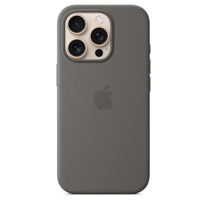 Apple - Back Cover For Mobile Phone - Magsafe Compatibility - Silicone - Stone Grey - For Iphone 16 Pro