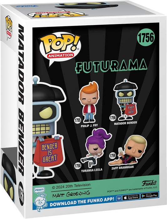 Funko POP! TV: Futurama - Bender - (Matador) - Collectable Vinyl Figure - Gift Idea - Official Merchandise - Toys for Kids & Adults - TV Fans - Model Figure for Collectors and Display