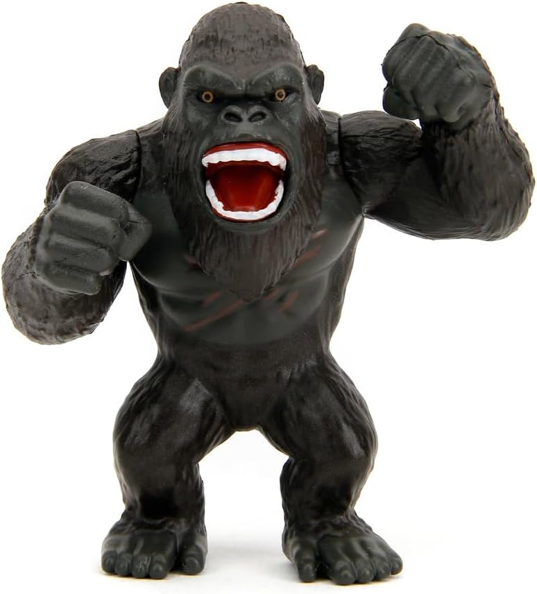 Jada Godzilla Metal Wave 1 Pop Culture Collectible Figures 4 pack - Godzilla King Kong Shimo Skar - For Fans & Collectors Aged 8+ 6.5cm Each