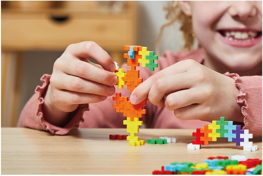 Plus-Plus 3976 Geniales Konstruktionsspielzeug, Regenbogen, Kreativ-Bausteine, Bausteineset für Kinder, 600 Teile
