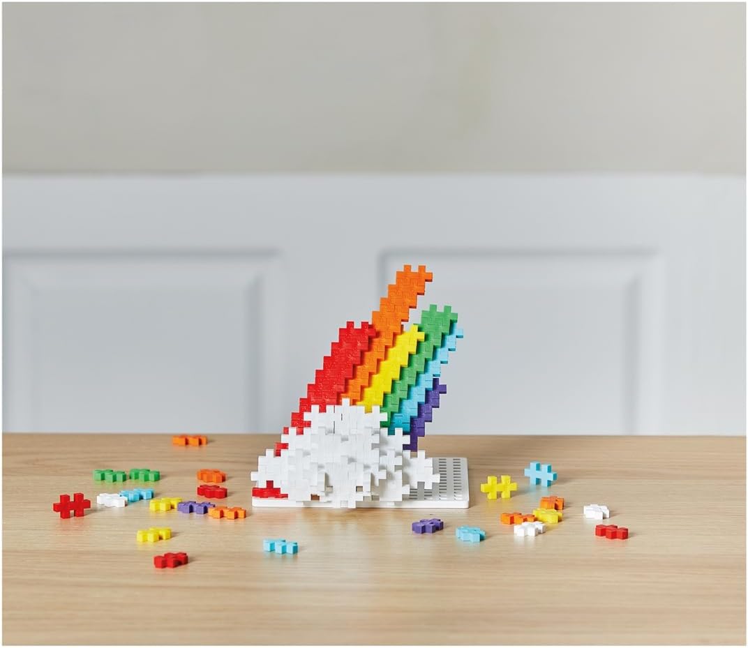 Plus-Plus 3976 Geniales Konstruktionsspielzeug, Regenbogen, Kreativ-Bausteine, Bausteineset für Kinder, 600 Teile