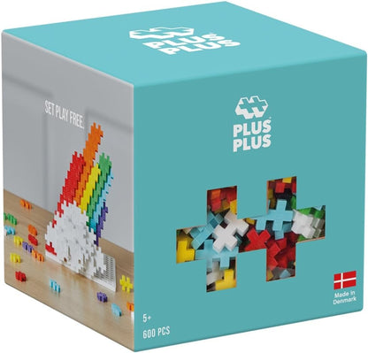 Plus-Plus 3976 Geniales Konstruktionsspielzeug, Regenbogen, Kreativ-Bausteine, Bausteineset für Kinder, 600 Teile