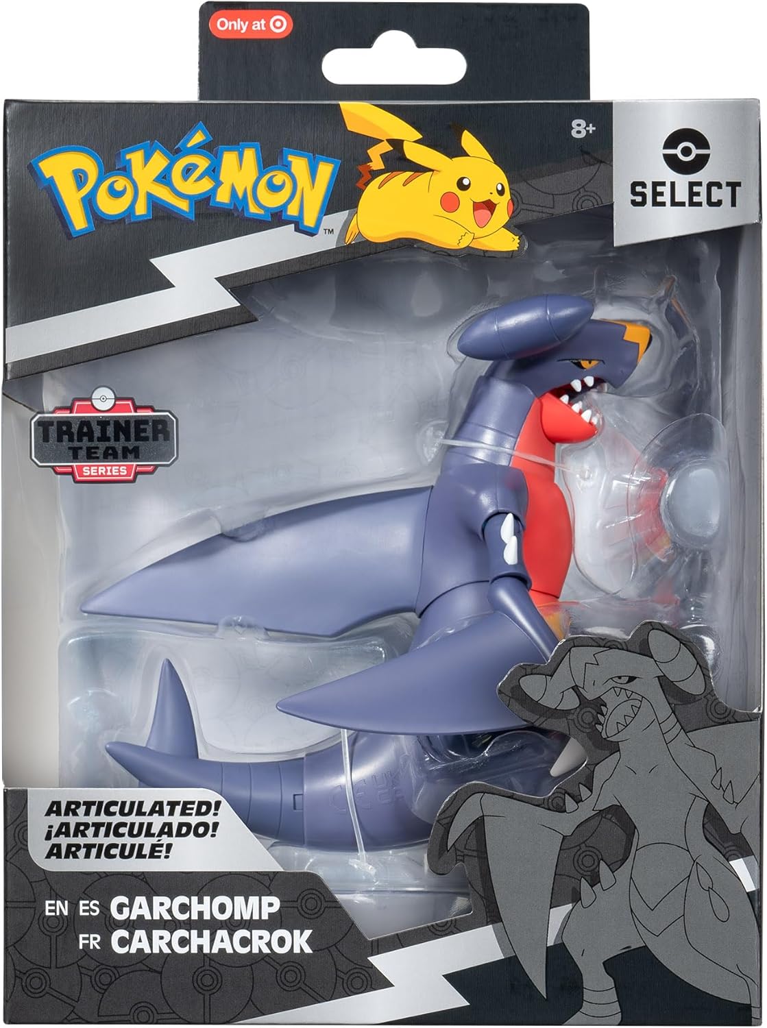 Pokémon Select Garchomp - 6-Inch Super-Articulated Figure with Over 15 Points of Articulation