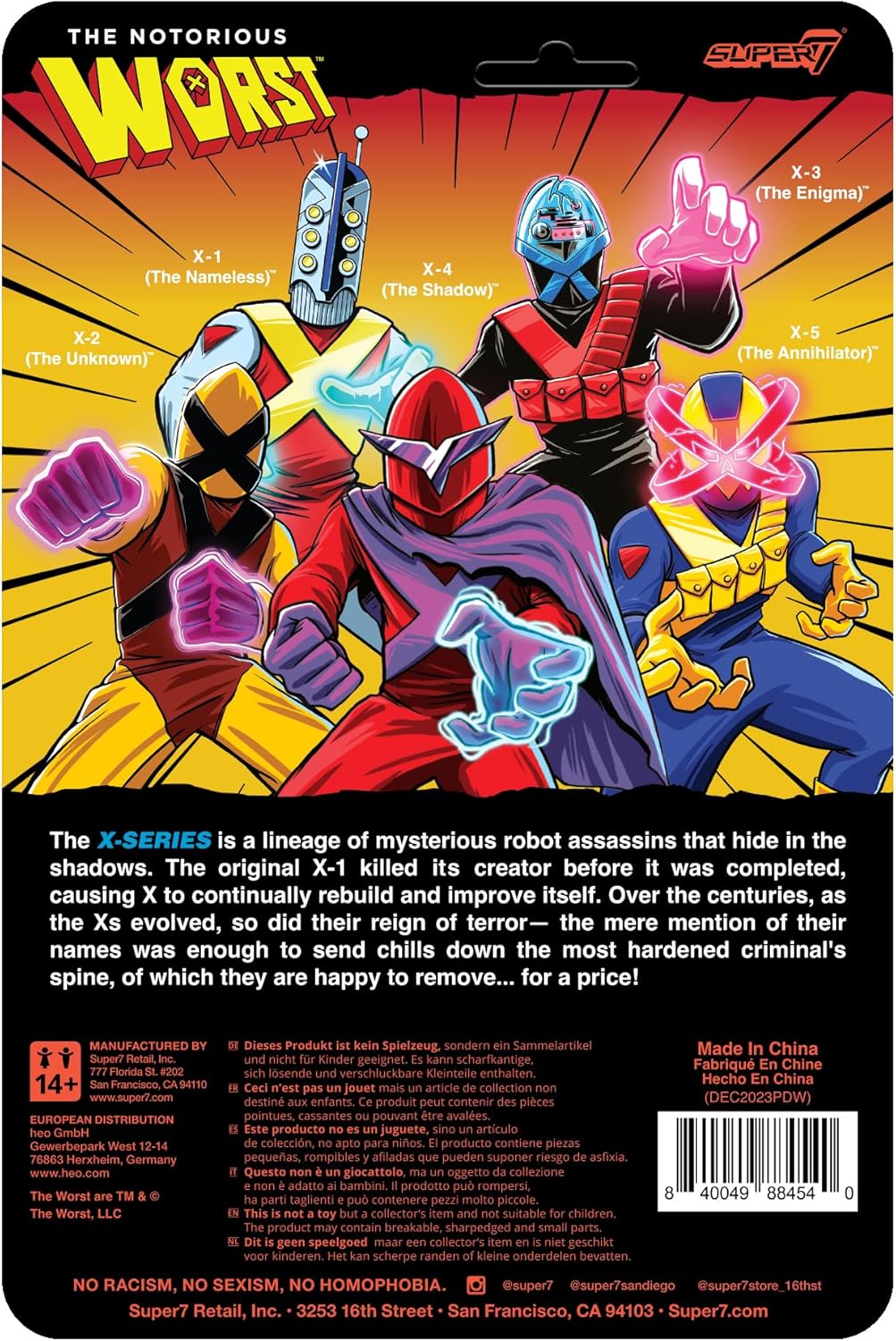 Super7 The Worst Reaction Figures Wave 05 (Mutant Team) - X1 (The Nameless) Action Figure