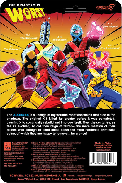 Super7 The Worst X-2 (The Unknown) Mutant Team - 9,5 cm The Worst Action Figure with Accessory Collectibles and Retro Toys