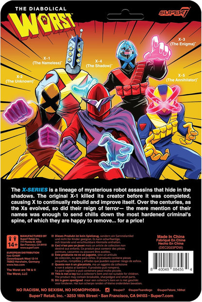 Super7 The Worst Reaction Figures Wave 05 (Mutant Team) - X3 (The Enigma) Action Figure