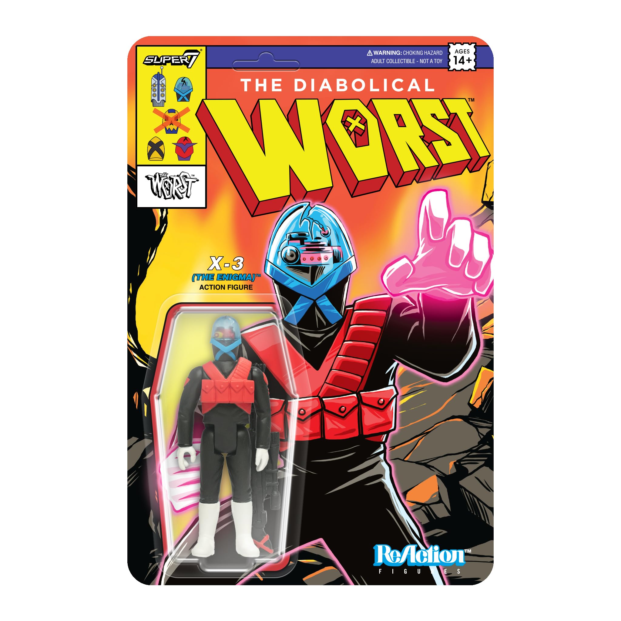 Super7 The Worst Reaction Figures Wave 05 (Mutant Team) - X3 (The Enigma) Action Figure