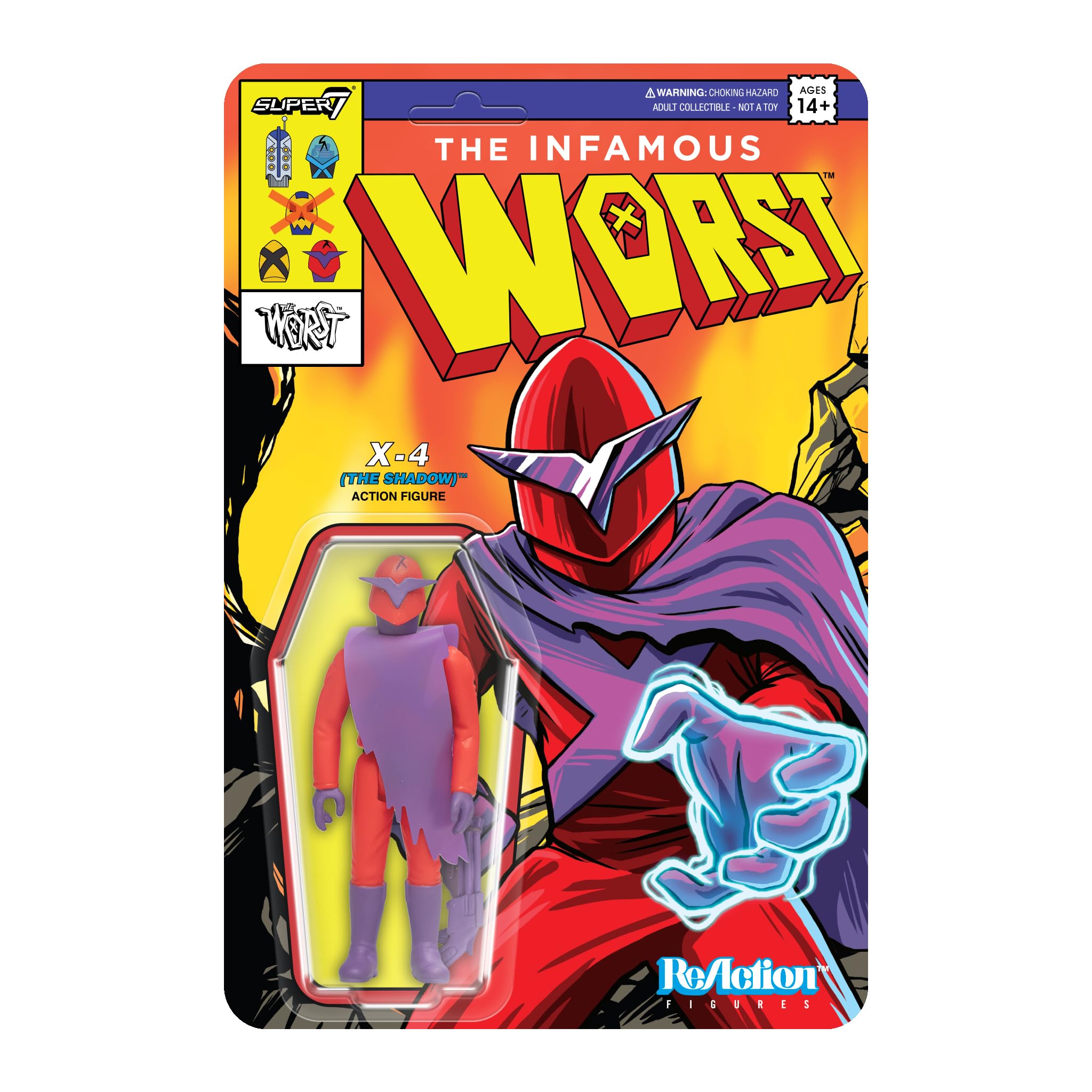 Super7 The Worst Reaction Figures Wave 05 (Mutant Team) - X4 (The Shadow) Action Figure