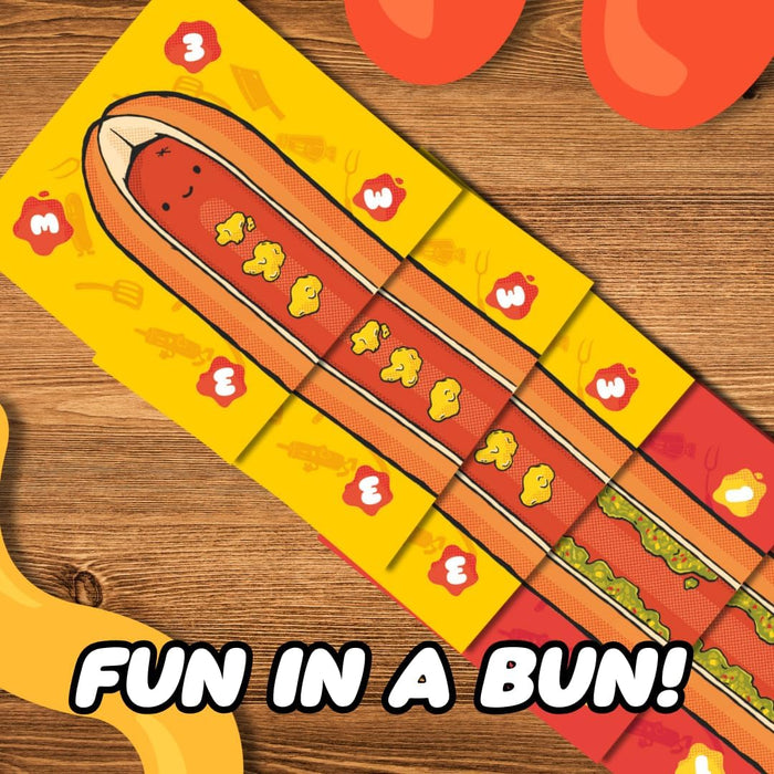 Joking Hazard Hoddog Kartenspiel - 82 Karten für Kinder & Erwachsene, Rennen um den längsten Hoddog mit Spaß & Strategie, inklusive Ketchup Splat Karten & Regelbuch