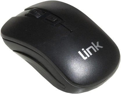 LINK, MOUSE WIRELESS 3 TASTI NERO RICEVITORE USB 1000 DPI