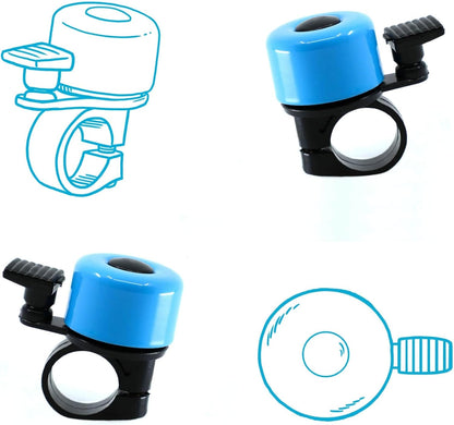 Crazy Safety Black Bicycle Bell Children | Weatherproof bicycle bell loud for cycling and balance bike Easy handling | Right or left handed | Bicycle Bell for Children