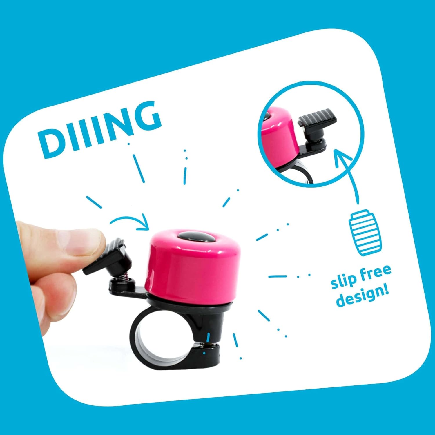 Crazy Safety - Bicycle Bell For Kids And Adults - Pink - Unisize