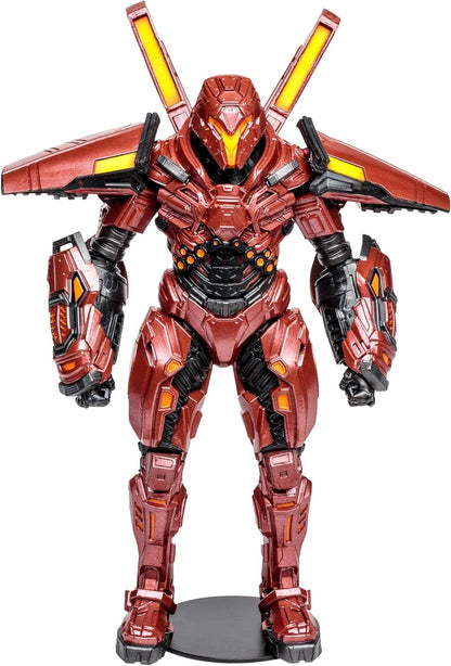 McFarlane Toys DC Blue Beetle Movie Megafig - Carapax Action Figure - Large-Scale Figure with Ultra Articulation - Bionically Enhanced Lieutenant from the Blue Beetle Movie - Collectible Art Card