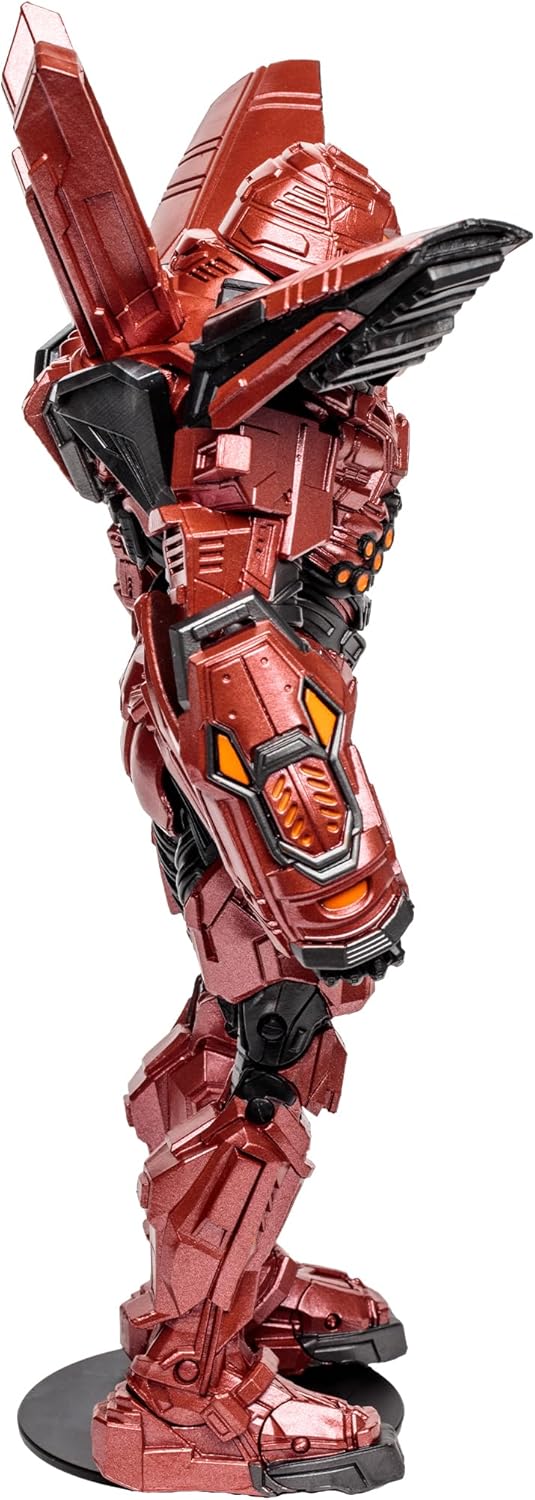 McFarlane Toys DC Blue Beetle Movie Megafig - Carapax Action Figure - Large-Scale Figure with Ultra Articulation - Bionically Enhanced Lieutenant from the Blue Beetle Movie - Collectible Art Card