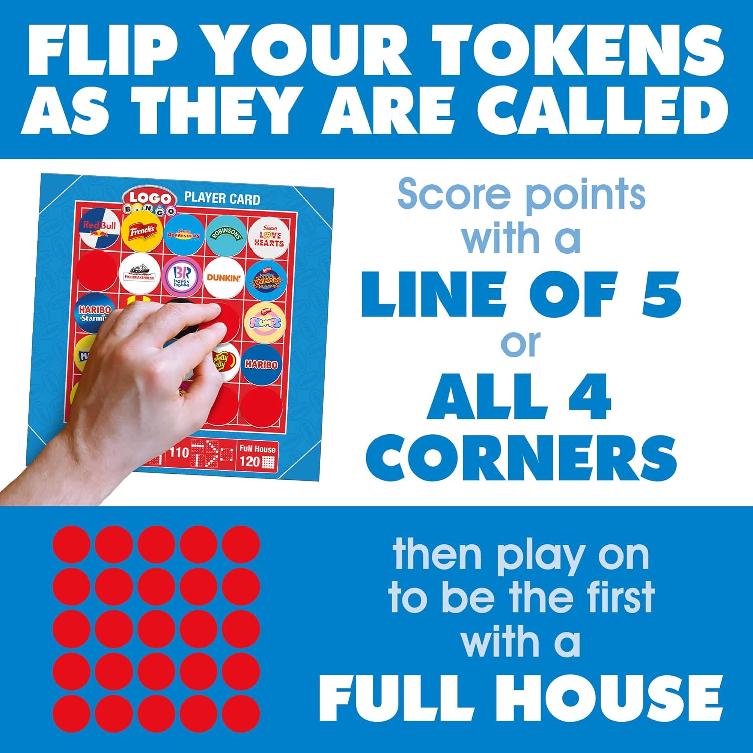 Drumond Park Logo Bingo Game - The Classic Logo Game of Brands You Know and Love in Bingo Format - 2-4 Player Family Games for Kids and Adults, Suitable for Ages 12 Years Old Plus