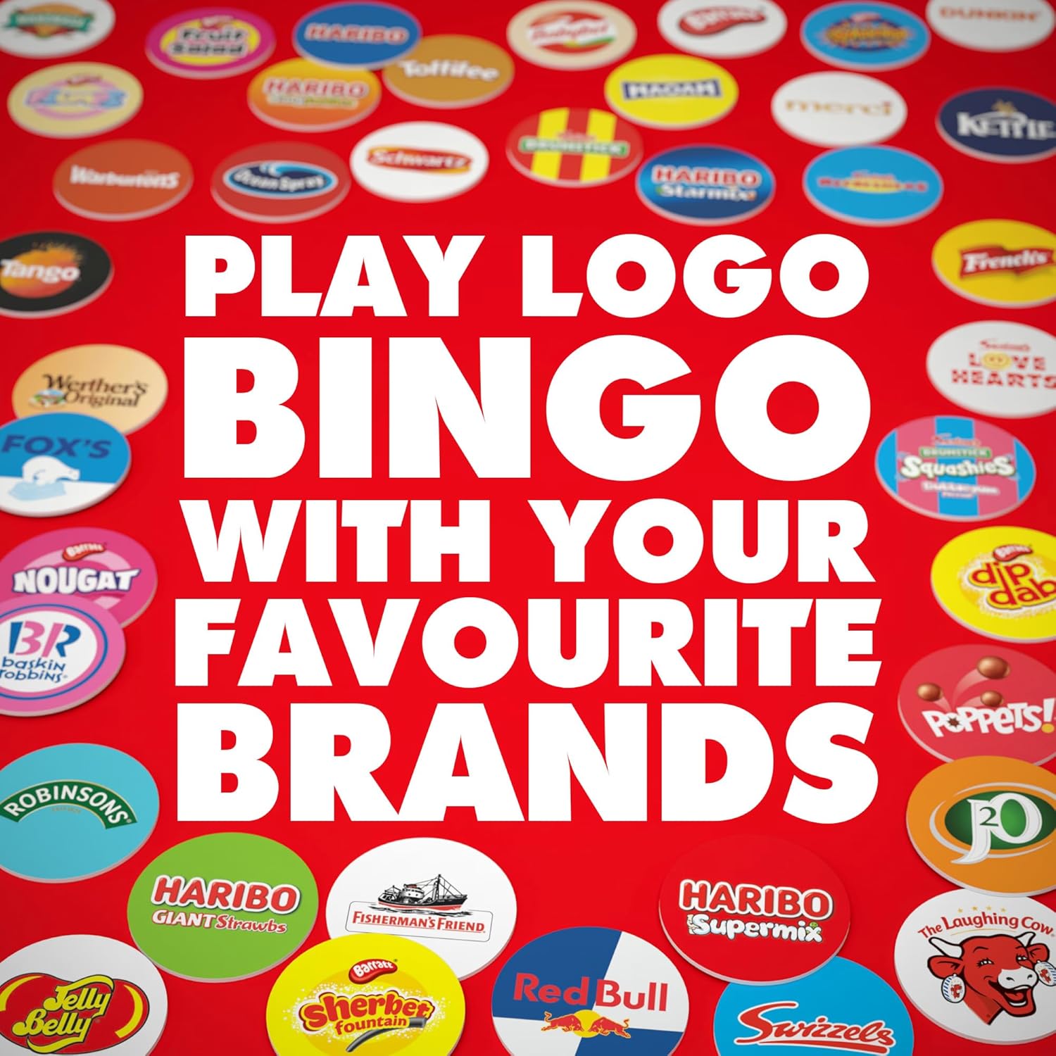 Drumond Park Logo Bingo Game - The Classic Logo Game of Brands You Know and Love in Bingo Format - 2-4 Player Family Games for Kids and Adults, Suitable for Ages 12 Years Old Plus
