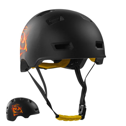 Crazy Safety - Orange Snake Bicycle And Skater Helmet - Orange - L (57-61Cm)