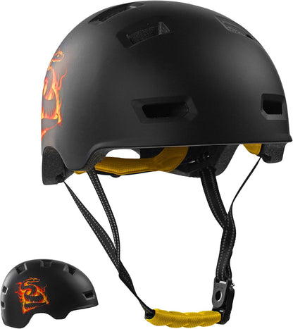 Crazy Safety - Orange Snake Bicycle And Skater Helmet - Orange - L (57-61Cm)