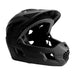 Crazy Safety Zwarte Full Face Helm | Voor mountainbike, BMX, skateboard | Kinderhelm 2-in-1 met afneembare kinbeschermer | Motocross fietshelm maat M 54-57 cm | Lichtgewicht en geventileerd