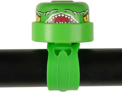 Crazy Safety Animal Pink Shark Kids Bike Bell | Weatherproof bicycle bell loud for cycling and balance bike Easy handling | Right or left handed | Bicycle bell for children