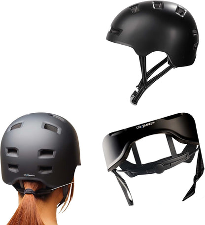 Crazy SafetyRampageOrange SnakeHelmet for bicycles, skateboards, inline skates and BMX bikes | Bike helmet for men women and children | M (54-57cm) Adjustable skater & bike helmet