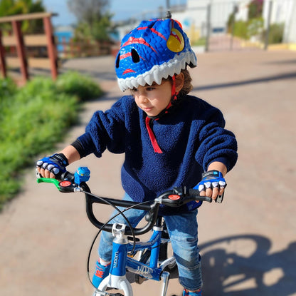 Crazy Safety - Blue Dino Children`S Bike Helmet - (100201-02-M)