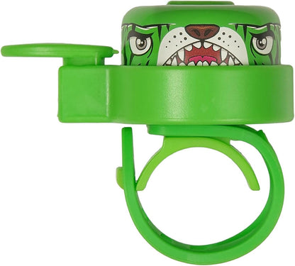 Crazy Safety - Green Tiger Bicycle Bell For Kids - Green - Unisize