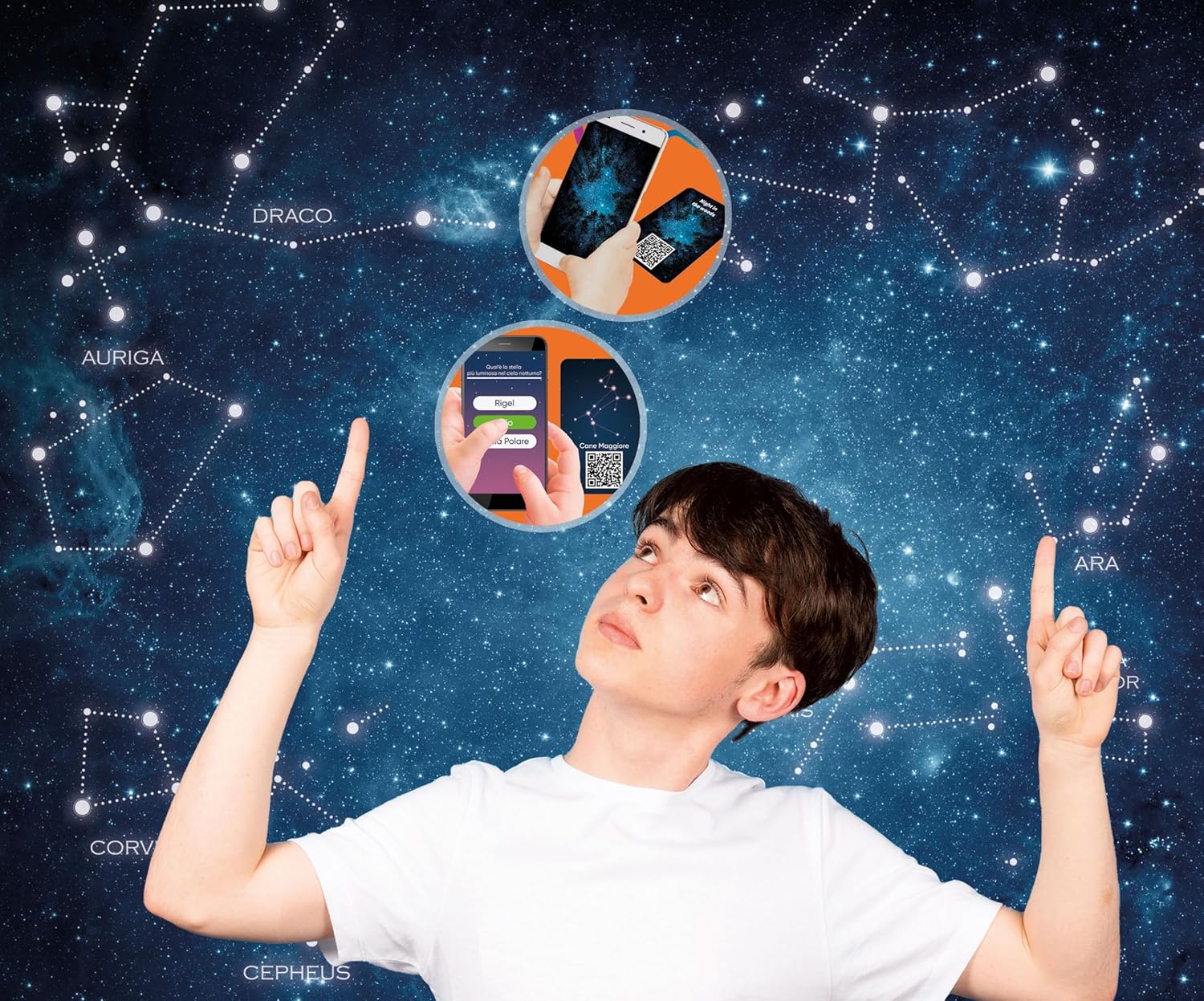 Clementoni- Star Projector: With Lights, AR App & Space Exploration (8+ Years