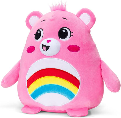 Care Bears , Cheer Bear 25cm Squishes , Collectable Cute Plush Toy, Cuddly Toys for Children, Soft Toys for Girls and Boys, Cute Teddies Suitable for Girls and Boys Ages 4+ , Basic Fun 22723