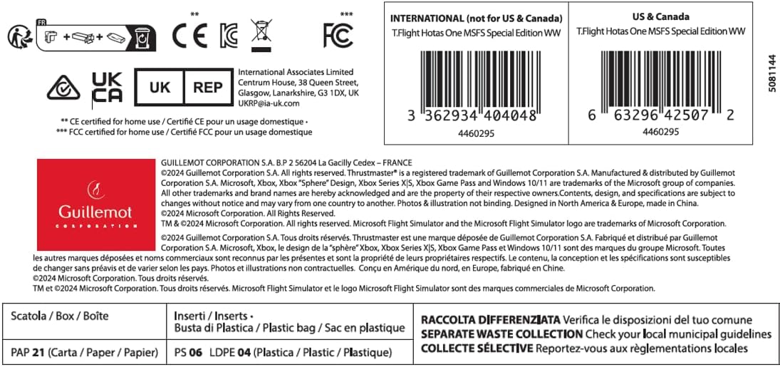 Thrustmaster T.Flight Hotas One Microsoft Flight Simulator Edition – L'HOTAS per iniziare più venduto, ora accompagnato da licenza ufficile Microsoft Flight Simulator su Xbox Series X|S e PC.