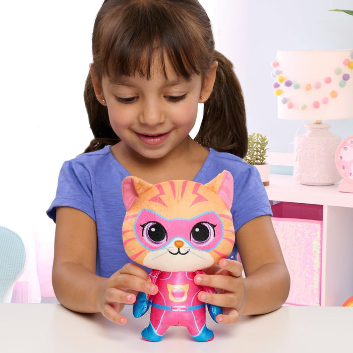 Just Play Disney Junior SuperKitties 7-inch Small Plush Stuffed Animal, Ginny, Kitten, Kids Toys for Ages 2 Up