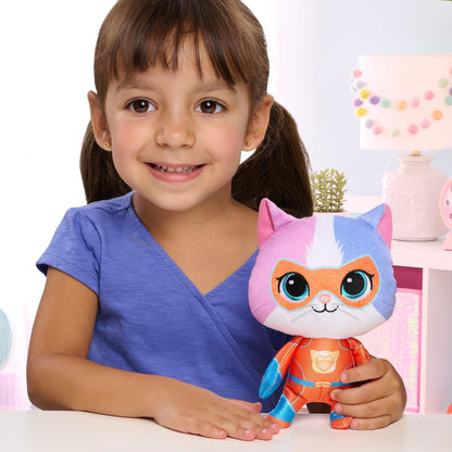 Just Play Disney Junior SuperKitties Small Plush Stuffed Animal, Buddy, Kitten, Kids Toys for Ages 2 Up