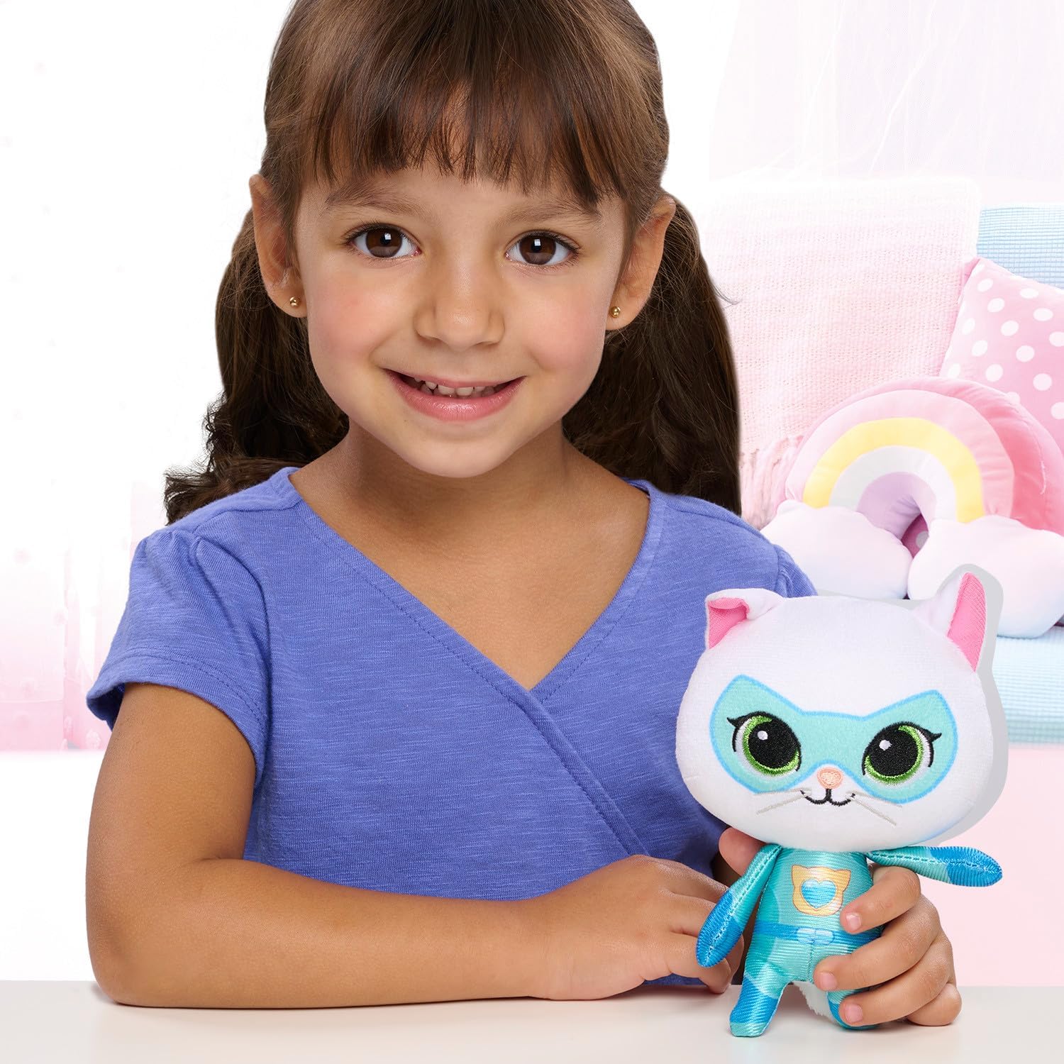 Just Play Disney Junior SuperKitties 6.5-inch Small Plush Stuffed Animal, Bitsy, Kitten, Kids Toys for Ages 2 Up