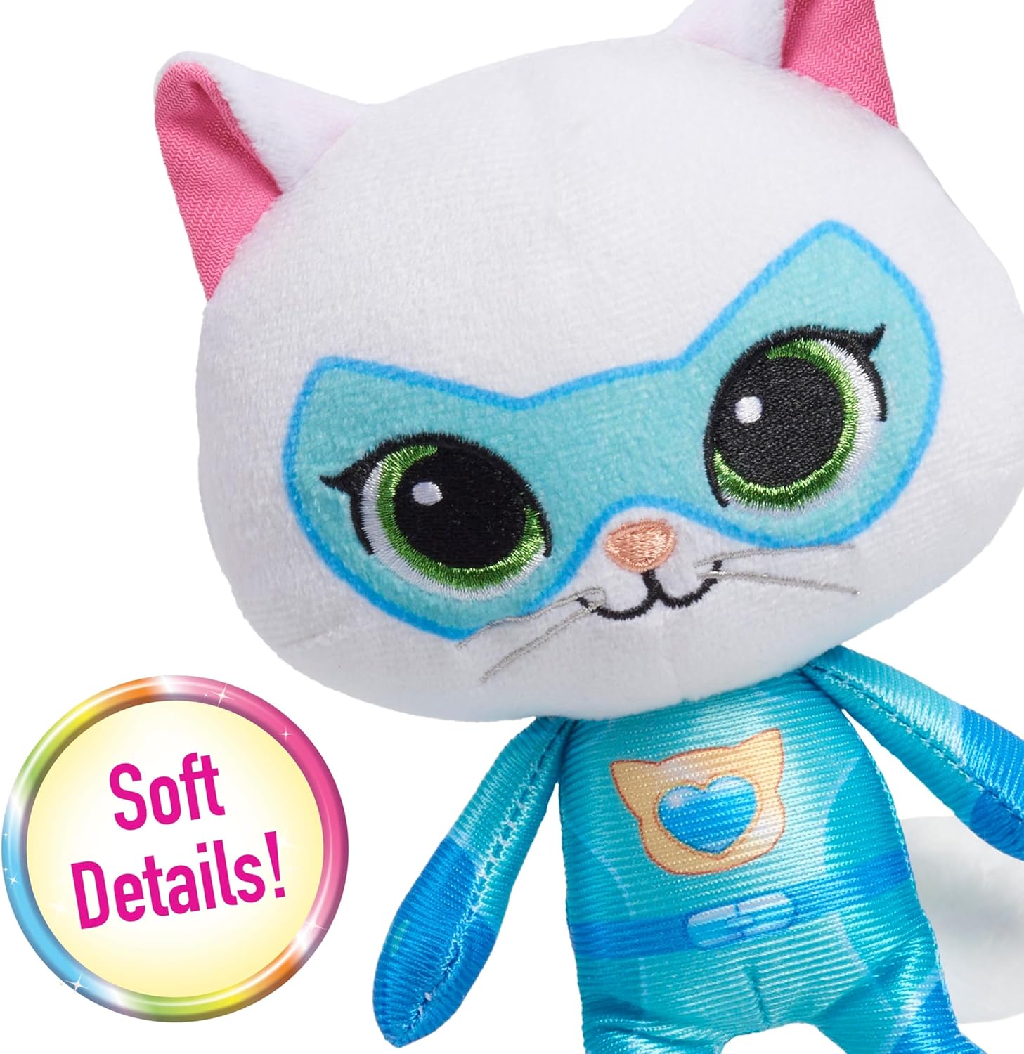 Just Play Disney Junior SuperKitties 6.5-inch Small Plush Stuffed Animal, Bitsy, Kitten, Kids Toys for Ages 2 Up