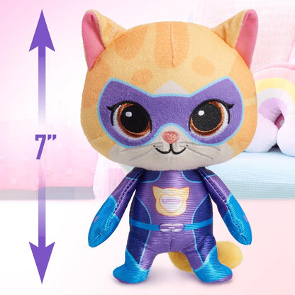 Just Play Disney Junior SuperKitties 7-inch Small Plush Stuffed Animal, Sparks, Kitten, Kids Toys for Ages 2 Up