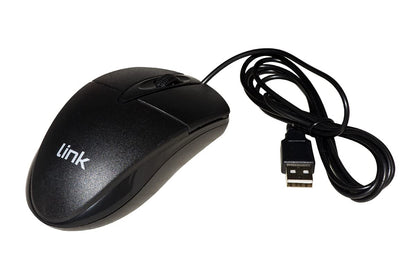 LINK LKMOS35 Mouse Ottico Usb 3 Tasti, Nero