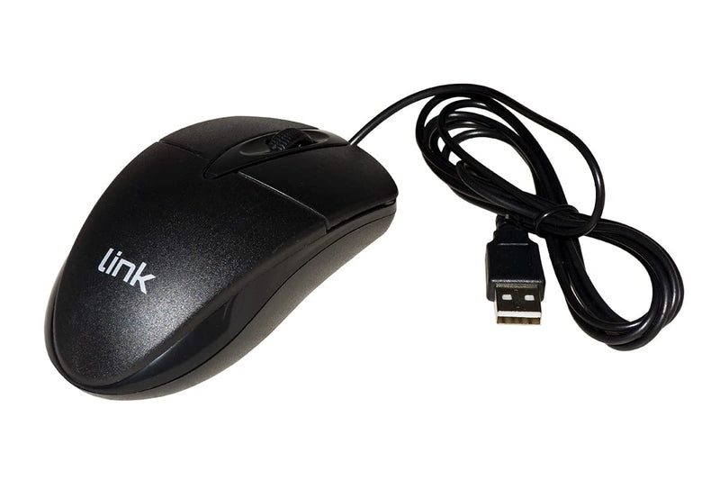LINK LKMOS35 Mouse Ottico Usb 3 Tasti, Nero