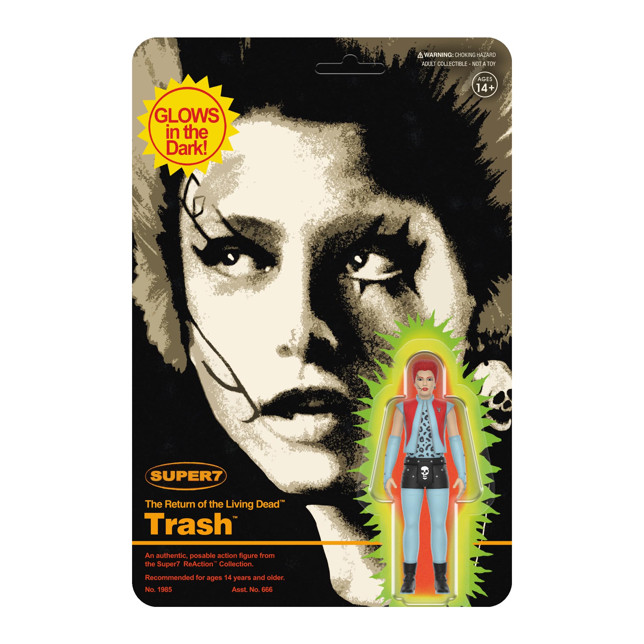 Super7 Return of The Living Dead Reaction Figures Wave 04 - Trash (Monster Glow) Action Figure