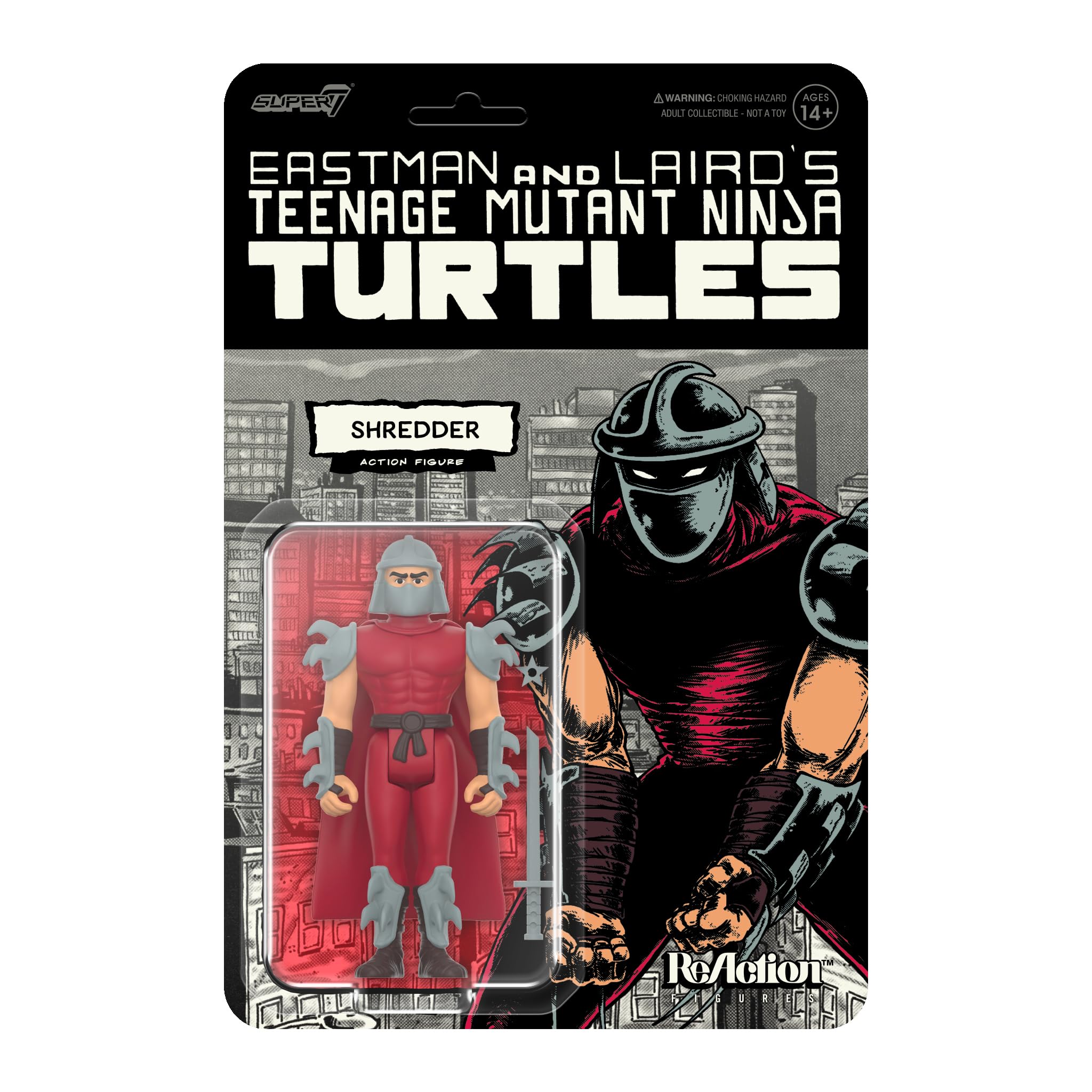 Super7 Teenage Mutant Ninja Turtles Reaction Figures Wave 11 - Shredder (Comic Color) Action Figure