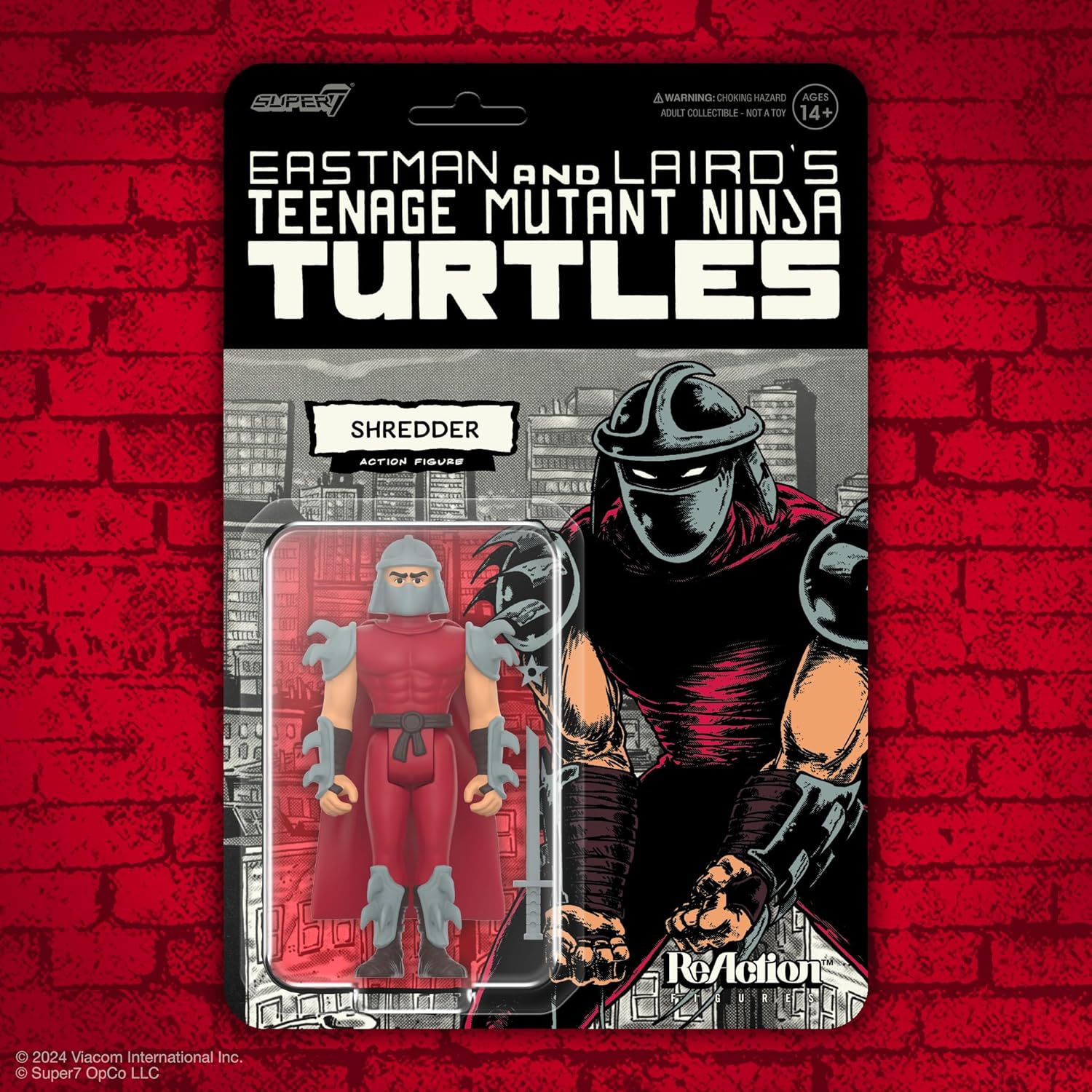 Super7 Teenage Mutant Ninja Turtles Reaction Figures Wave 11 - Shredder (Comic Color) Action Figure