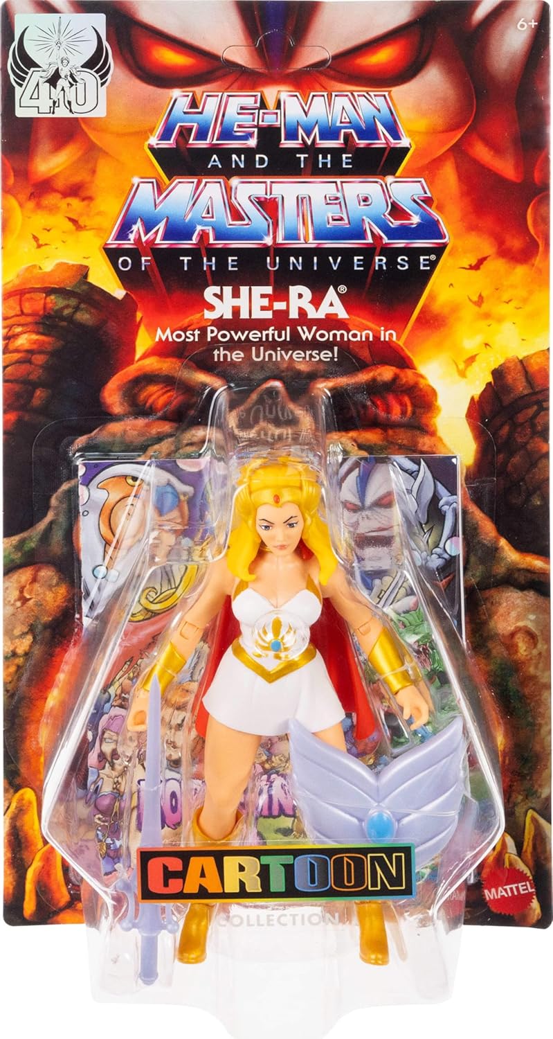 Masters of the Universe Origins Action Figure She-Ra Cartoon Collection, 5.5-inch 1980s TV Heroine, Princess of Power Detailed Design & Accessories